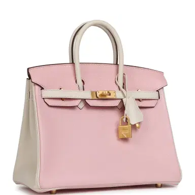 HERMÈS Hermes Special Order (HSS) Birkin 25 Rose Sakura, Nata Chevre Mysore Brushed Gold Hardware | Thumbnail 2 HERMÈS Hermes Special Order (HSS) Birkin 25 Rose Sakura, Nata Chevre Mysore Brushed Gold Hardware | Thumbnail 2