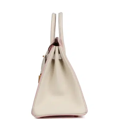 HERMÈS Hermes Special Order (HSS) Birkin 25 Rose Sakura, Nata Chevre Mysore Brushed Gold Hardware | Thumbnail 3 HERMÈS Hermes Special Order (HSS) Birkin 25 Rose Sakura, Nata Chevre Mysore Brushed Gold Hardware | Thumbnail 3