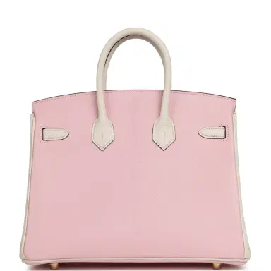 HERMÈS Hermes Special Order (HSS) Birkin 25 Rose Sakura, Nata Chevre Mysore Brushed Gold Hardware | Thumbnail 4 HERMÈS Hermes Special Order (HSS) Birkin 25 Rose Sakura, Nata Chevre Mysore Brushed Gold Hardware | Thumbnail 4