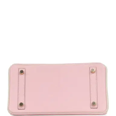 HERMÈS Hermes Special Order (HSS) Birkin 25 Rose Sakura, Nata Chevre Mysore Brushed Gold Hardware | Thumbnail 6 HERMÈS Hermes Special Order (HSS) Birkin 25 Rose Sakura, Nata Chevre Mysore Brushed Gold Hardware | Thumbnail 6