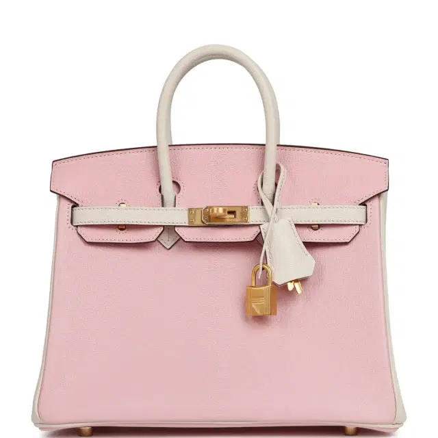 Hermes Special Order (HSS) Birkin 25 Rose Sakura, Nata Chevre Mysore Brushed Gold Hardware Hermes Special Order (HSS) Birkin 25 Rose Sakura, Nata Chevre Mysore Brushed Gold Hardware