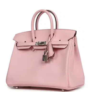 HERMÈS Pre-owned Hermes Birkin 25 Rose Sakura Swift Palladium Hardware | Thumbnail 5 HERMÈS Pre-owned Hermes Birkin 25 Rose Sakura Swift Palladium Hardware | Thumbnail 5