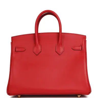 HERMÈS Pre-owned Hermes Birkin 25 Rouge de Coeur Swift Gold Hardware | Thumbnail 4 HERMÈS Pre-owned Hermes Birkin 25 Rouge de Coeur Swift Gold Hardware | Thumbnail 4