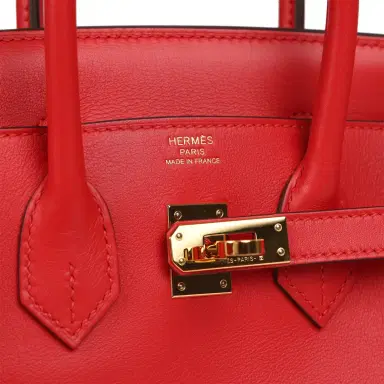 HERMÈS Pre-owned Hermes Birkin 25 Rouge de Coeur Swift Gold Hardware | Thumbnail 7 HERMÈS Pre-owned Hermes Birkin 25 Rouge de Coeur Swift Gold Hardware | Thumbnail 7