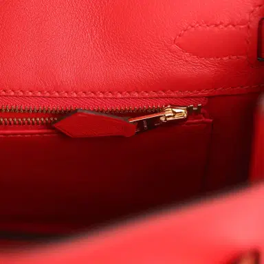 HERMÈS Pre-owned Hermes Birkin 25 Rouge de Coeur Swift Gold Hardware | Thumbnail 8 HERMÈS Pre-owned Hermes Birkin 25 Rouge de Coeur Swift Gold Hardware | Thumbnail 8
