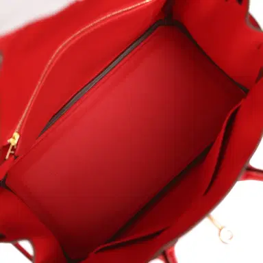 HERMÈS Pre-owned Hermes Birkin 25 Rouge de Coeur Swift Gold Hardware | Thumbnail 9 HERMÈS Pre-owned Hermes Birkin 25 Rouge de Coeur Swift Gold Hardware | Thumbnail 9