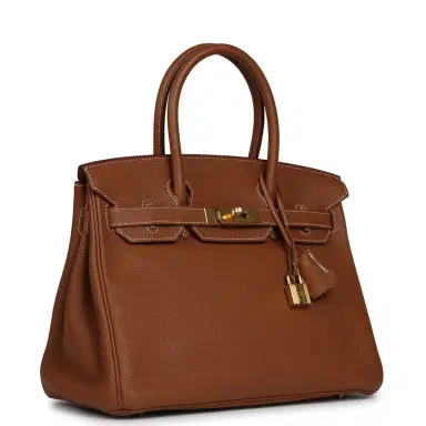 HERMÈS Pre-owned Hermes Birkin 30 Gold Togo Gold Hardware | Thumbnail 2 HERMÈS Pre-owned Hermes Birkin 30 Gold Togo Gold Hardware | Thumbnail 2