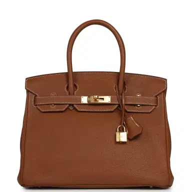 HERMÈS Pre-owned Hermes Birkin 30 Gold Togo Gold Hardware | Thumbnail 1 HERMÈS Pre-owned Hermes Birkin 30 Gold Togo Gold Hardware | Thumbnail 1