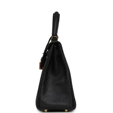 HERMÈS Pre-owned Hermes Kelly Retourne 25 Black Togo Gold Hardware | Thumbnail 3 HERMÈS Pre-owned Hermes Kelly Retourne 25 Black Togo Gold Hardware | Thumbnail 3