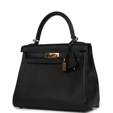 HERMÈS Pre-owned Hermes Kelly Retourne 25 Black Togo Gold Hardware | Thumbnail 5 HERMÈS Pre-owned Hermes Kelly Retourne 25 Black Togo Gold Hardware | Thumbnail 5