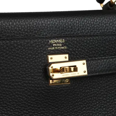 HERMÈS Pre-owned Hermes Kelly Retourne 25 Black Togo Gold Hardware | Thumbnail 7 HERMÈS Pre-owned Hermes Kelly Retourne 25 Black Togo Gold Hardware | Thumbnail 7