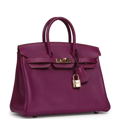 HERMÈS Pre-owned Hermes Special Order (HSS) Birkin 25 Anemone Verso Swift Rose Gold Hardware | Thumbnail 2 HERMÈS Pre-owned Hermes Special Order (HSS) Birkin 25 Anemone Verso Swift Rose Gold Hardware | Thumbnail 2
