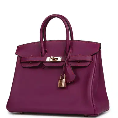 HERMÈS Pre-owned Hermes Special Order (HSS) Birkin 25 Anemone Verso Swift Rose Gold Hardware | Thumbnail 5 HERMÈS Pre-owned Hermes Special Order (HSS) Birkin 25 Anemone Verso Swift Rose Gold Hardware | Thumbnail 5