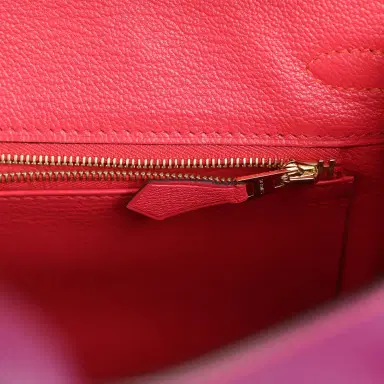 HERMÈS Pre-owned Hermes Special Order (HSS) Birkin 25 Anemone Verso Swift Rose Gold Hardware | Thumbnail 9 HERMÈS Pre-owned Hermes Special Order (HSS) Birkin 25 Anemone Verso Swift Rose Gold Hardware | Thumbnail 9