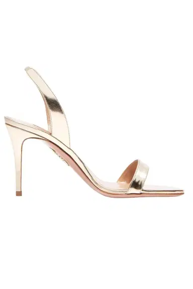 Aquazzura So Nude Sandal 85 - Soft Gold | Thumbnail 4 Aquazzura So Nude Sandal 85 - Soft Gold | Thumbnail 4