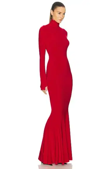 Norma Kamali Long Sleeve Turtle Fishtail Gown | Thumbnail 2 Norma Kamali Long Sleeve Turtle Fishtail Gown | Thumbnail 2