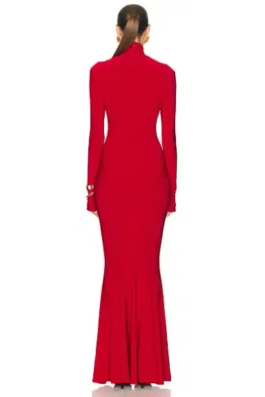 Norma Kamali Long Sleeve Turtle Fishtail Gown | Thumbnail 3 Norma Kamali Long Sleeve Turtle Fishtail Gown | Thumbnail 3