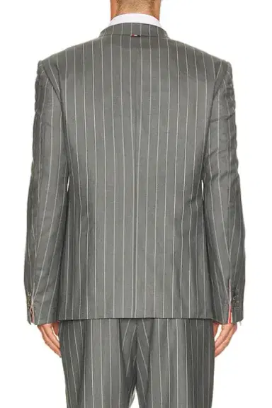 Thom Browne Fit 1 Wool Flannel Chalk Stripe Blazer | Thumbnail 2 Thom Browne Fit 1 Wool Flannel Chalk Stripe Blazer | Thumbnail 2