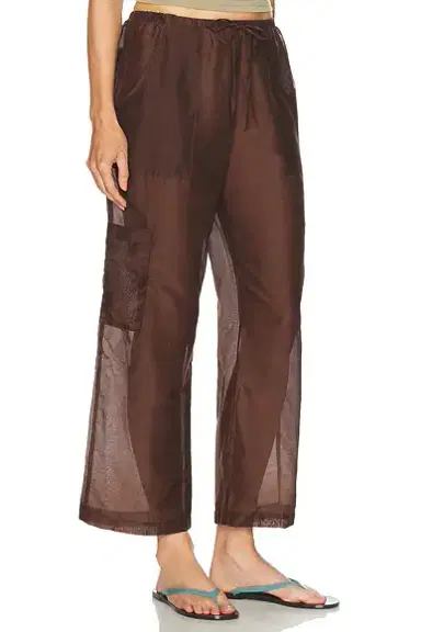 DONNI. The Silk Cotton Sheer Cargo Pant | Thumbnail 2 DONNI. The Silk Cotton Sheer Cargo Pant | Thumbnail 2
