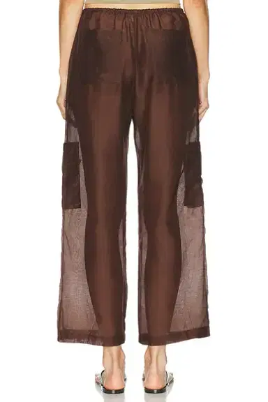 DONNI. The Silk Cotton Sheer Cargo Pant | Thumbnail 4 DONNI. The Silk Cotton Sheer Cargo Pant | Thumbnail 4