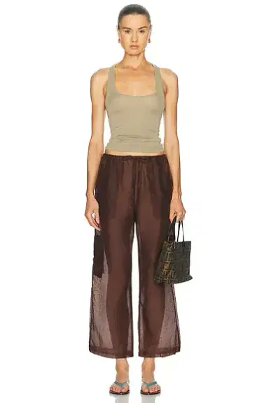 DONNI. The Silk Cotton Sheer Cargo Pant | Thumbnail 5 DONNI. The Silk Cotton Sheer Cargo Pant | Thumbnail 5