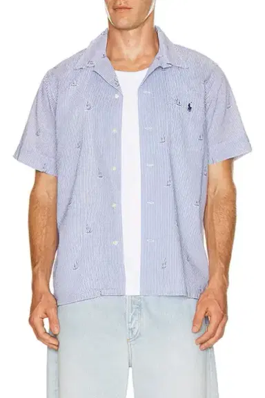 Polo Ralph Lauren Seersucker Sailboat Print Andy Camp Shirt | Thumbnail 1 Polo Ralph Lauren Seersucker Sailboat Print Andy Camp Shirt | Thumbnail 1