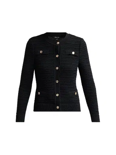 Misook Women's Heritage Button-Front Ottoman Knit Jacket - Black | Thumbnail 1 Misook Women's Heritage Button-Front Ottoman Knit Jacket - Black | Thumbnail 1