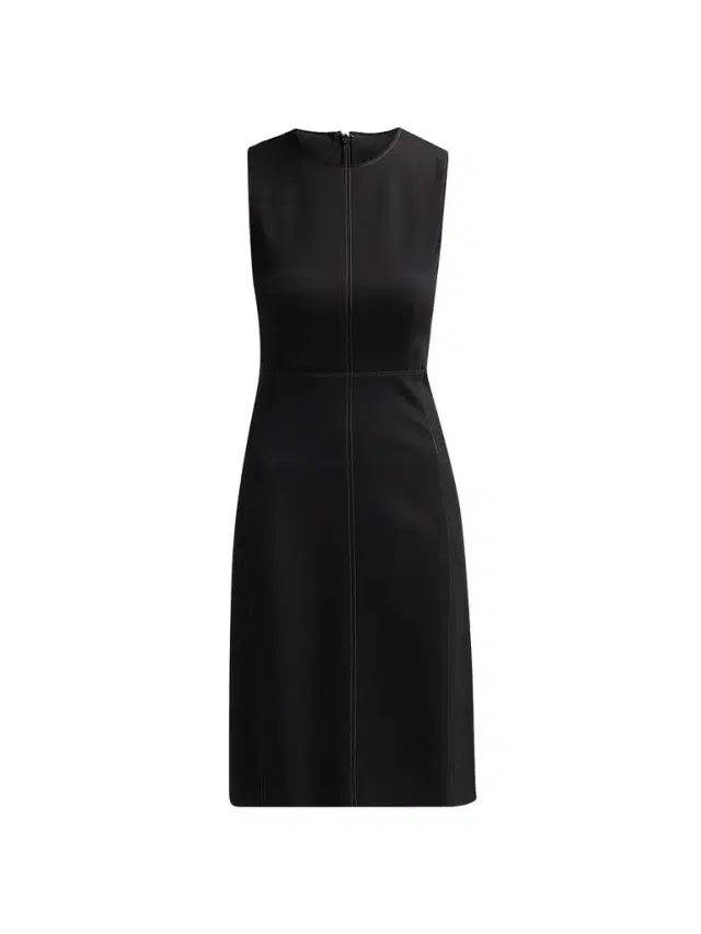 Women's Contrast Stitch Ponte Sheath Dress - Black Charmeuse Women's Contrast Stitch Ponte Sheath Dress - Black Charmeuse