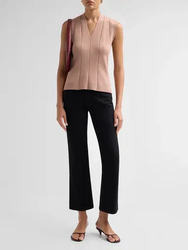 Misook Women's Princess Seam V-Neck Tank - Charmeuse | Thumbnail 2 Misook Women's Princess Seam V-Neck Tank - Charmeuse | Thumbnail 2