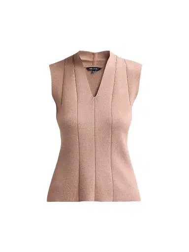Misook Women's Princess Seam V-Neck Tank - Charmeuse | Thumbnail 1 Misook Women's Princess Seam V-Neck Tank - Charmeuse | Thumbnail 1