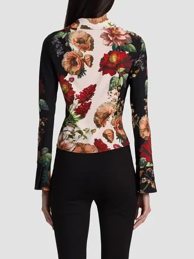Alice + Olivia Women's Freya Printed Top - Floral Radiance - Size XL | Thumbnail 3 Alice + Olivia Women's Freya Printed Top - Floral Radiance - Size XL | Thumbnail 3