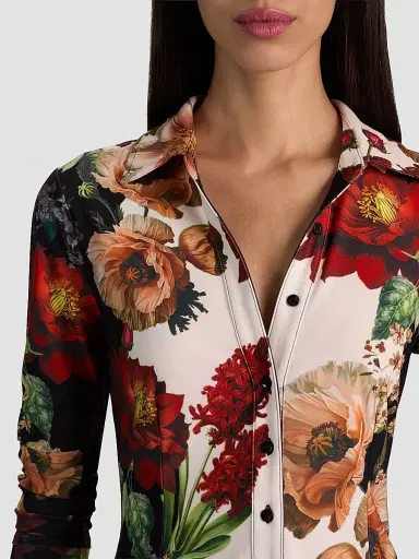 Alice + Olivia Women's Freya Printed Top - Floral Radiance - Size XL | Thumbnail 5 Alice + Olivia Women's Freya Printed Top - Floral Radiance - Size XL | Thumbnail 5
