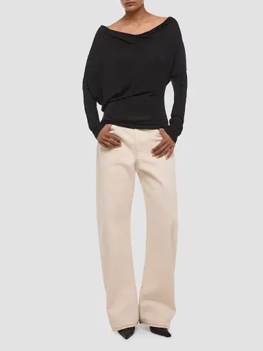 Helmut Lang Women's Open-Back Cowlneck Top - Black | Thumbnail 2 Helmut Lang Women's Open-Back Cowlneck Top - Black | Thumbnail 2