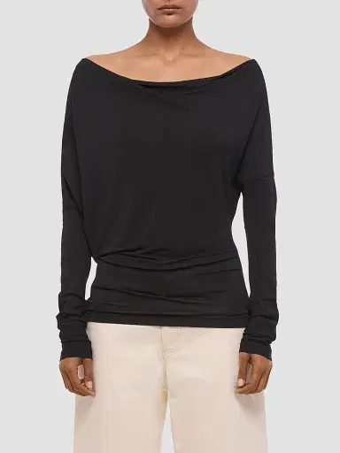 Helmut Lang Women's Open-Back Cowlneck Top - Black | Thumbnail 4 Helmut Lang Women's Open-Back Cowlneck Top - Black | Thumbnail 4