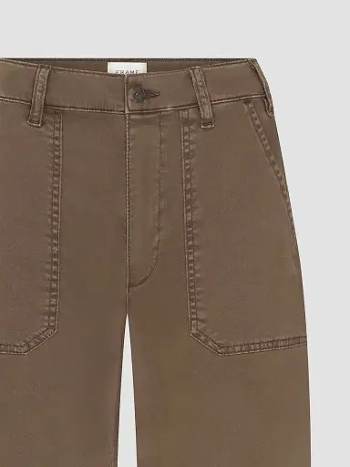 FRAME Women's The Ranger Barrel-Leg Jeans - Deep Olive | Thumbnail 7 FRAME Women's The Ranger Barrel-Leg Jeans - Deep Olive | Thumbnail 7
