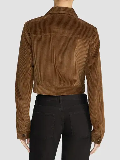 FRAME Women's The Small Cotton Corduroy Jacket - Hazelnut | Thumbnail 2 FRAME Women's The Small Cotton Corduroy Jacket - Hazelnut | Thumbnail 2