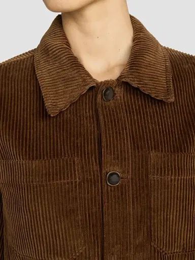 FRAME Women's The Small Cotton Corduroy Jacket - Hazelnut | Thumbnail 4 FRAME Women's The Small Cotton Corduroy Jacket - Hazelnut | Thumbnail 4