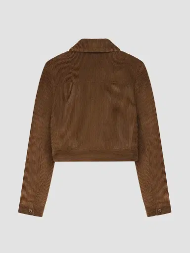 FRAME Women's The Small Cotton Corduroy Jacket - Hazelnut | Thumbnail 6 FRAME Women's The Small Cotton Corduroy Jacket - Hazelnut | Thumbnail 6
