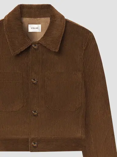 FRAME Women's The Small Cotton Corduroy Jacket - Hazelnut | Thumbnail 7 FRAME Women's The Small Cotton Corduroy Jacket - Hazelnut | Thumbnail 7