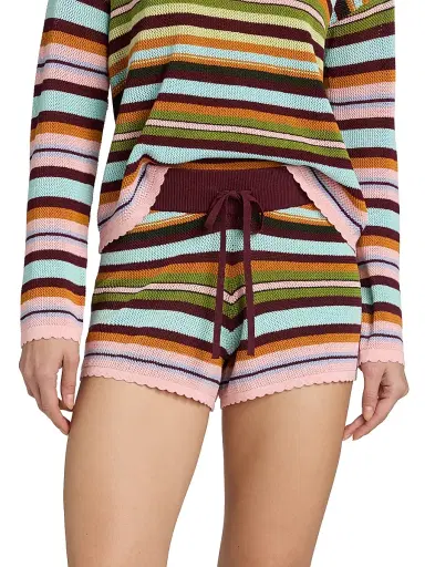 Beach Riot Women's Balboa Striped Shorts - Paradise Stripe | Thumbnail 3 Beach Riot Women's Balboa Striped Shorts - Paradise Stripe | Thumbnail 3