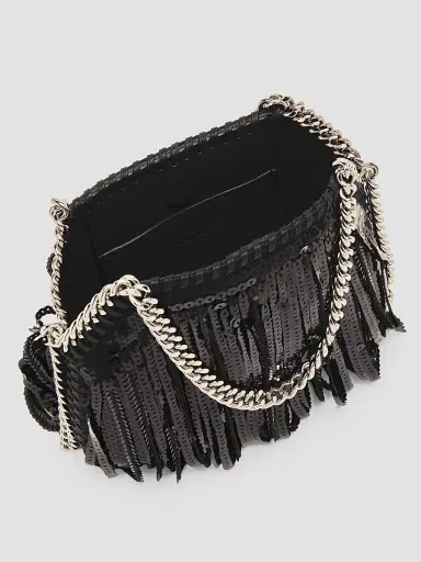 Stella McCartney Women's Falabella Sequined Fringe Bag - Black | Thumbnail 4 Stella McCartney Women's Falabella Sequined Fringe Bag - Black | Thumbnail 4
