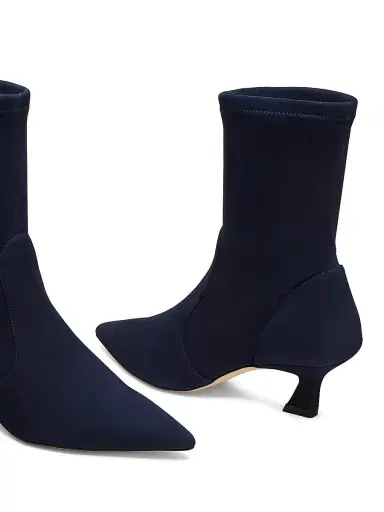 Stuart Weitzman Women's Vinnie 50MM Suede Boots - Nice Blue | Thumbnail 5 Stuart Weitzman Women's Vinnie 50MM Suede Boots - Nice Blue | Thumbnail 5