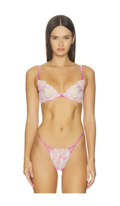 Fleur du Mal Sequin Hibiscus Demi Bra | Thumbnail 1 Fleur du Mal Sequin Hibiscus Demi Bra | Thumbnail 1