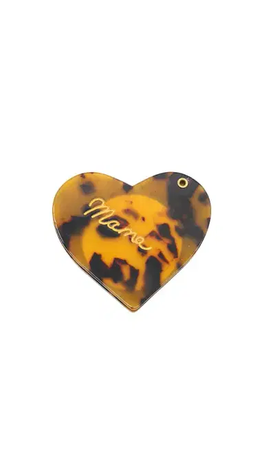 Solar Eclipse Hand-Painted Mama Heart Compact Mirror | Thumbnail 2 Solar Eclipse Hand-Painted Mama Heart Compact Mirror | Thumbnail 2