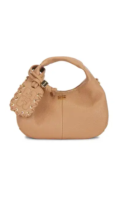 Ganni Hobo Mini Grained Bag | Thumbnail 2 Ganni Hobo Mini Grained Bag | Thumbnail 2