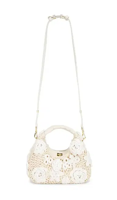 Ganni Hobo Mini Crochet Bag | Thumbnail 1 Ganni Hobo Mini Crochet Bag | Thumbnail 1