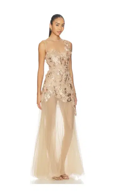 Bronx and Banco Layla Sequin Floral Maxi Dress | Thumbnail 2 Bronx and Banco Layla Sequin Floral Maxi Dress | Thumbnail 2