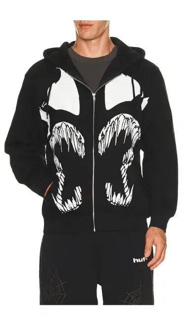 HUF x Spider-Man Symbiosis Full Zip Hoodie | Thumbnail 1 HUF x Spider-Man Symbiosis Full Zip Hoodie | Thumbnail 1
