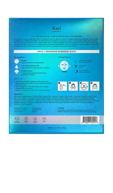 Rael Cryo + Soothing Hydrogel Mask 4 Count | Thumbnail 2 Rael Cryo + Soothing Hydrogel Mask 4 Count | Thumbnail 2
