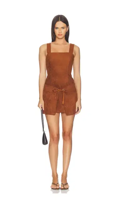 Amanda Uprichard Robin Suede Romper | Thumbnail 1 Amanda Uprichard Robin Suede Romper | Thumbnail 1